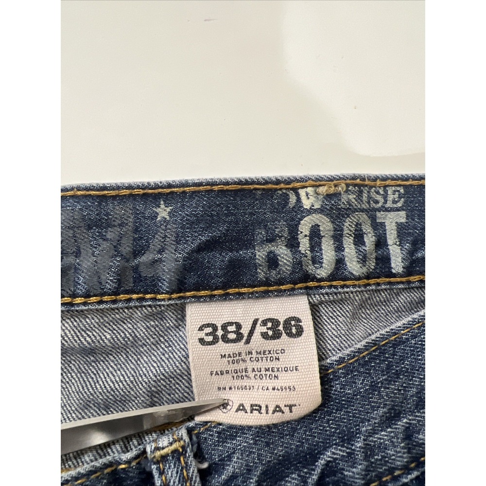 Ariat Jeans Mens 36x36 M4 Low Rise Boot‎ Cut Cowboy Denim Western Work - Picture 3 of 7